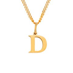 14K Stainless Steel Necklace with 26 Letters